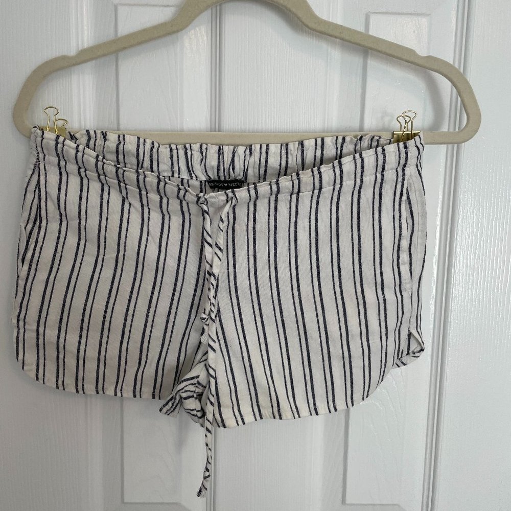 Brandy Melville Blue White Striped Shorts